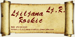 Ljiljana Roškić vizit kartica
